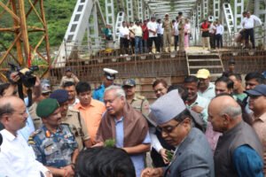 The Ambassador Inspected The Under-Construction Motorable Bridge Connecting Nepal-India At Speedy