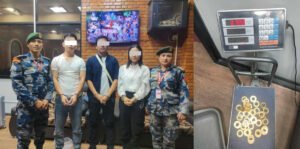 Chinese citizens Jianzhong and Myanmar's Satnaintung and In Ngon Phu were arrested along with the gold- The Nepal Times